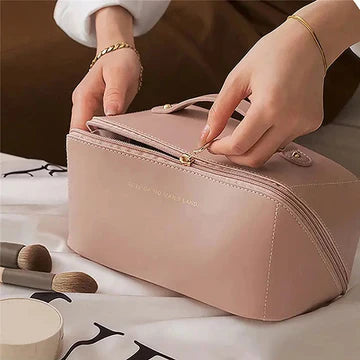 PU Leather Portable Makeup Pouch Cosmetic Bag