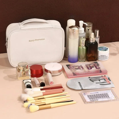 Luxury PU Leather Large Capacity Makeup Bag The Perfect Travel Cosmetic Organizer