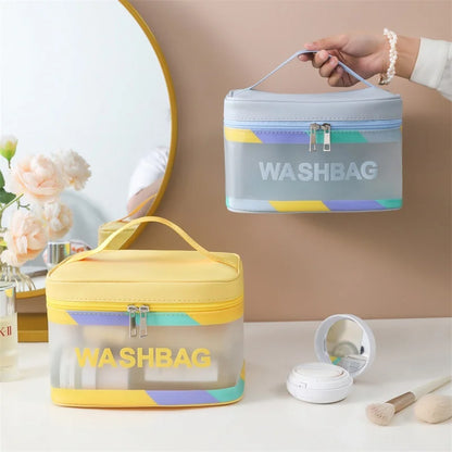 Large-Capacity Waterproof Cosmetic-Toiletry Bag for Travel & Home Storage