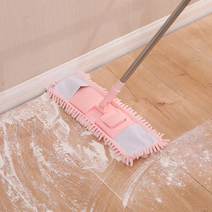 Effortless Extendable Microfiber Flat Mop for Lazy Cleaning on Tiles & Hardwood