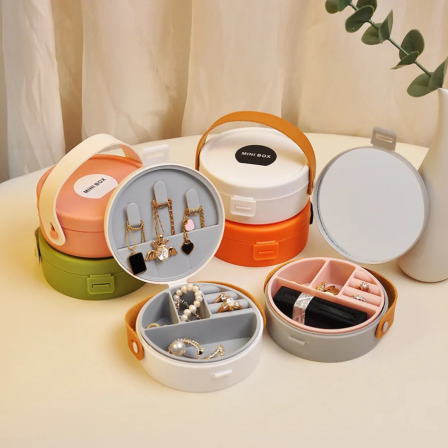 Multi-functional Travel Jewelry Organizer with Mirror and Separators