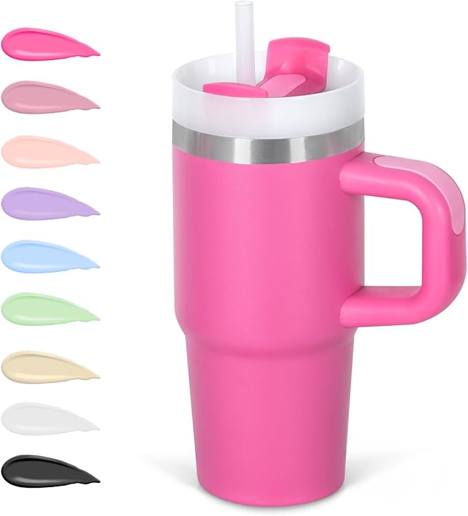 Kids Tumbler 14oz/420ML Thermal Cup with Handle – Perfect for School, Home & Travel