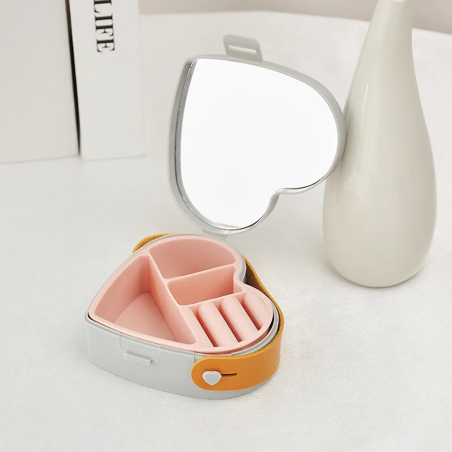 Multi-functional Travel Jewelry Organizer with Mirror and Separators