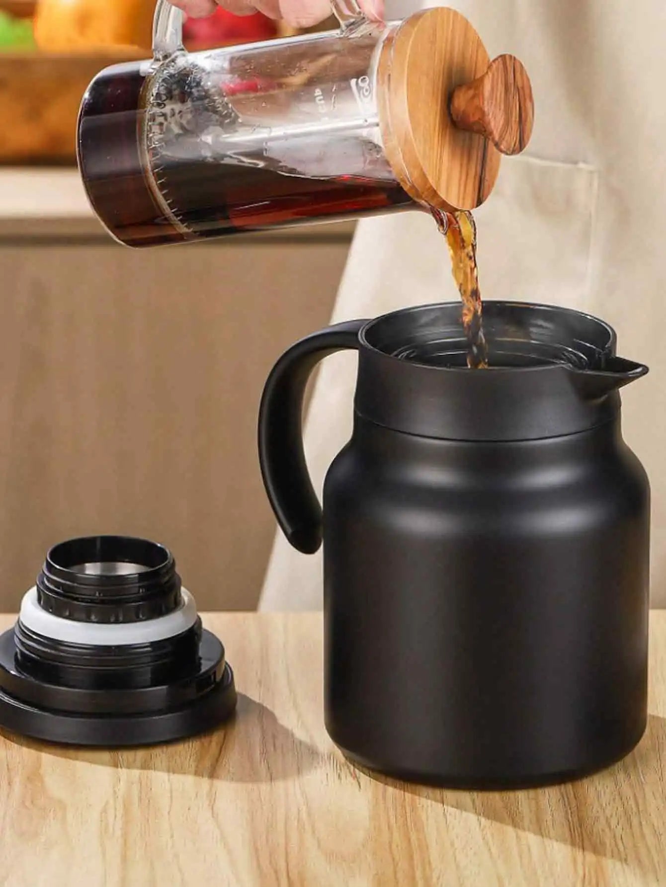 Stainless Steel Tea Kettle with Infuser - 1L Thermal Leak-Prook