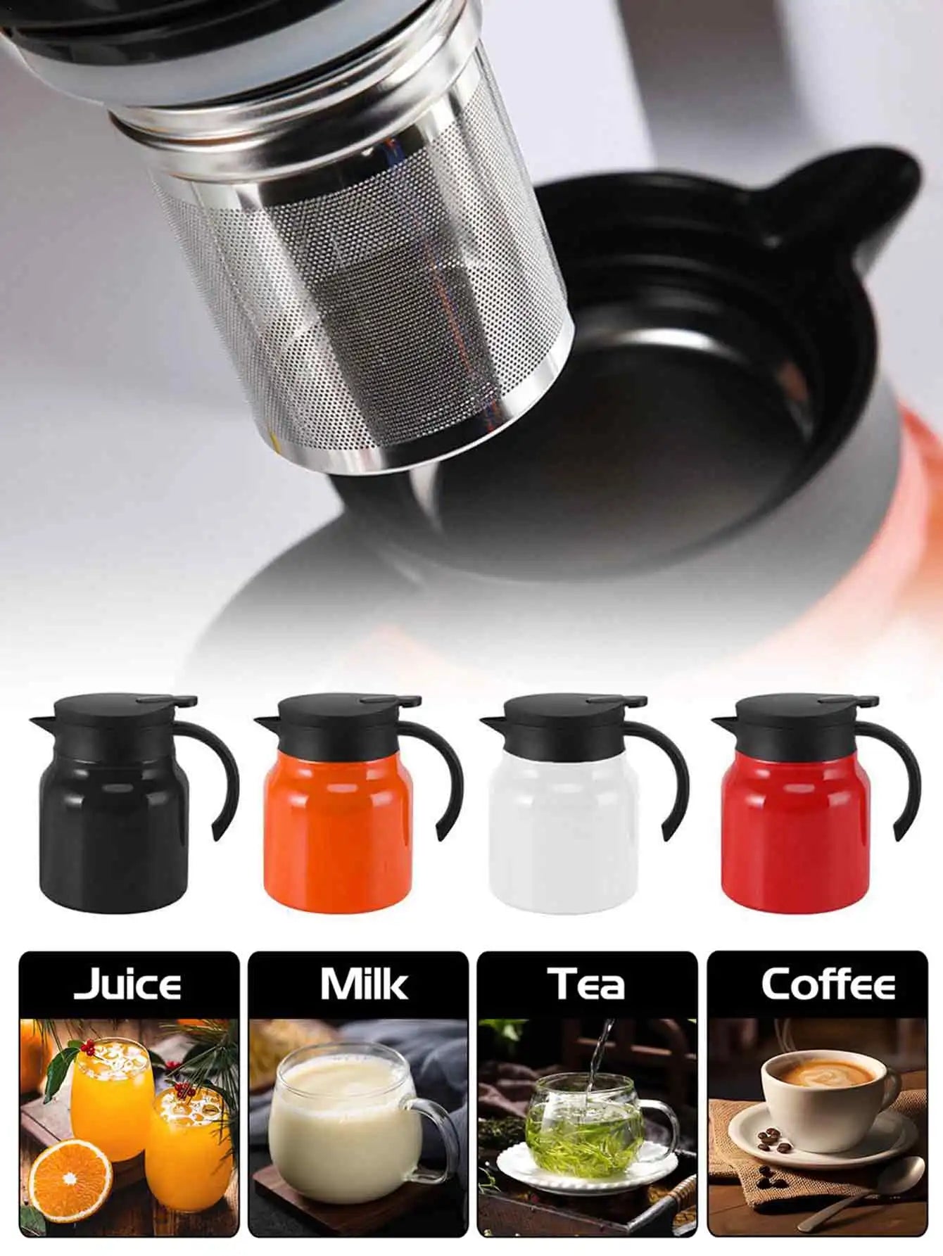 Stainless Steel Tea Kettle with Infuser - 1L Thermal Leak-Prook