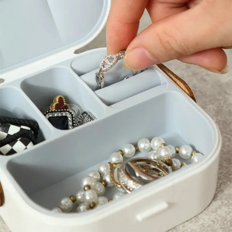 Multi-functional Travel Jewelry Organizer with Mirror and Separators