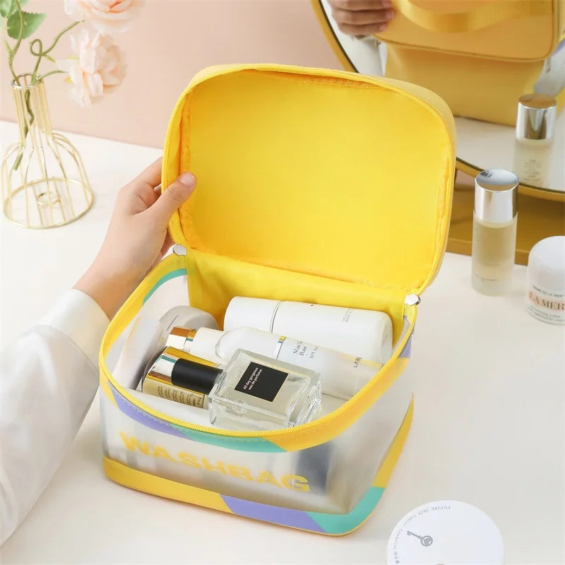 Large-Capacity Waterproof Cosmetic-Toiletry Bag for Travel & Home Storage