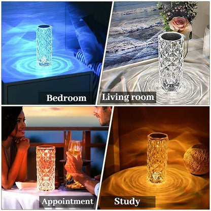 16 Color LED Rose Lamp with Remote - Touch Control & USB Rechargeable