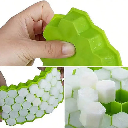 37 Slots Honeycomb Desigen Silicone Ice Cubes Tray