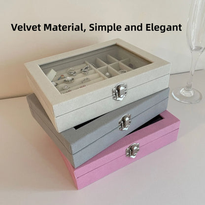 Modern Minimalist Jewelry Organizer: Portable & Dustproof Storage Box