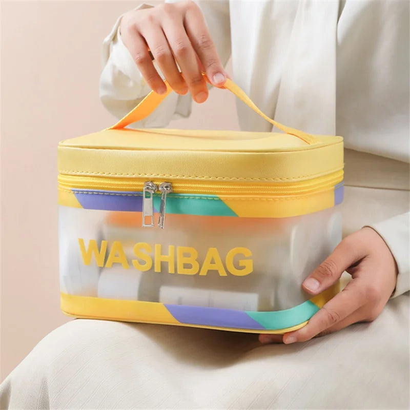 Large-Capacity Waterproof Cosmetic-Toiletry Bag for Travel & Home Storage