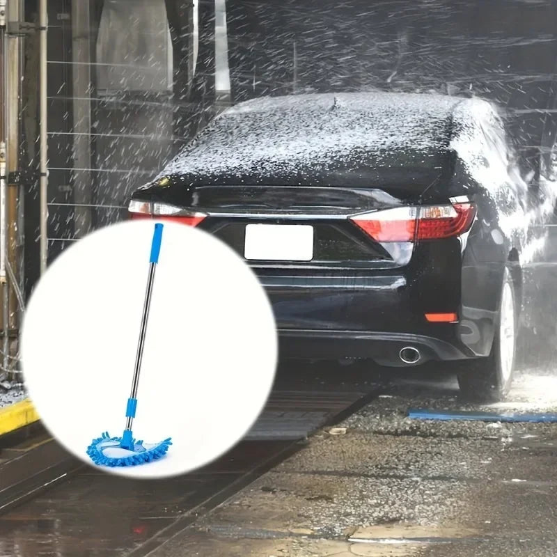 Extendable Triangle Mop Retractable 360° Swivel Telescopic Mop for Wet & Dry Home Cleaning