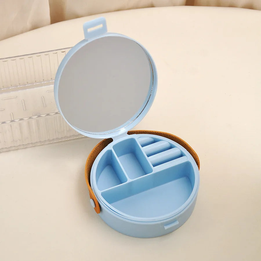 Multi-functional Travel Jewelry Organizer with Mirror and Separators