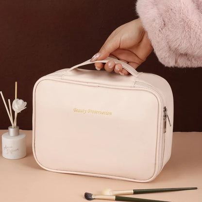 Luxury PU Leather Large Capacity Makeup Bag The Perfect Travel Cosmetic Organizer