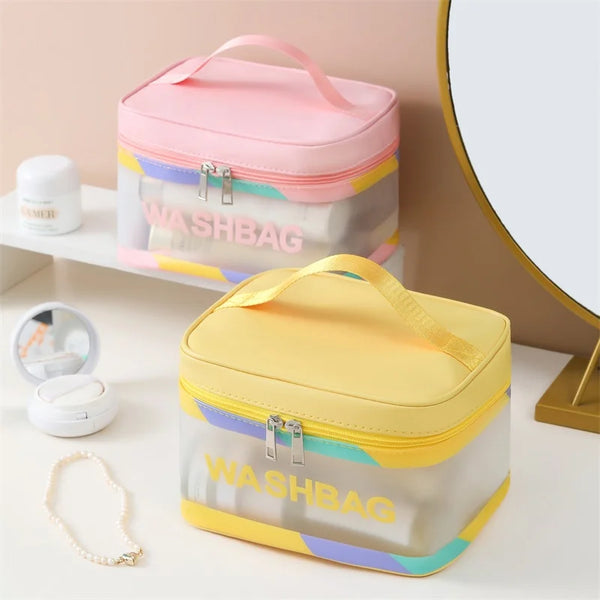 Large-Capacity Waterproof Cosmetic-Toiletry Bag for Travel & Home Storage