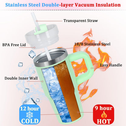 Kids Tumbler 14oz/420ML Thermal Cup with Handle – Perfect for School, Home & Travel