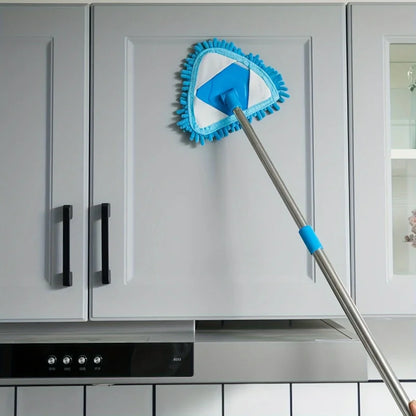 Extendable Triangle Mop Retractable 360° Swivel Telescopic Mop for Wet & Dry Home Cleaning