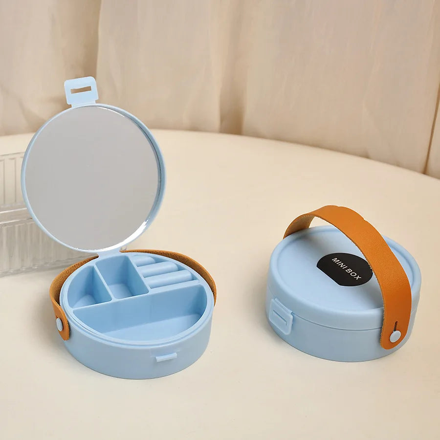 Multi-functional Travel Jewelry Organizer with Mirror and Separators