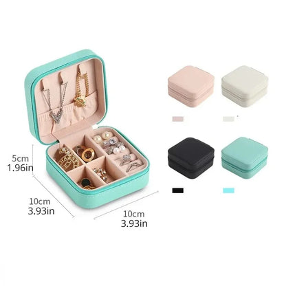 Leather Jewelry Organizer Case: Portable Storage Box for Travel & Daily Use
