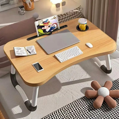 Foldable Computer Desk & Bed Tray - Space-Saving Study + Laptop Table
