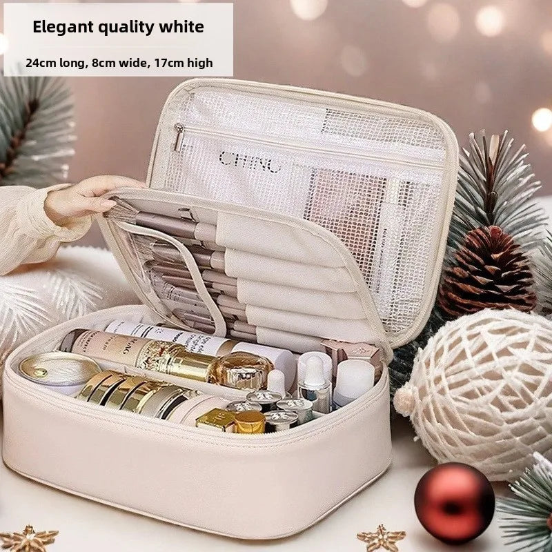 Luxury PU Leather Large Capacity Makeup Bag The Perfect Travel Cosmetic Organizer