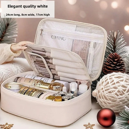 Luxury PU Leather Large Capacity Makeup Bag The Perfect Travel Cosmetic Organizer