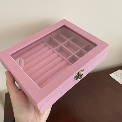 Modern Minimalist Jewelry Organizer: Portable & Dustproof Storage Box