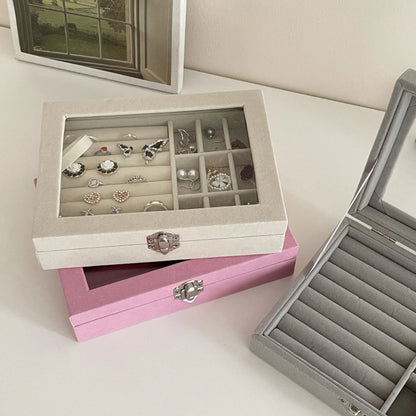 Modern Minimalist Jewelry Organizer: Portable & Dustproof Storage Box
