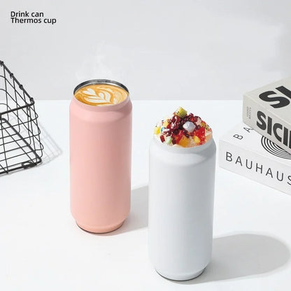 Can Design Durable 500ml Insulated Water Bottle/Coffee Mug for Outdoor & Home