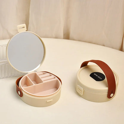 Multi-functional Travel Jewelry Organizer with Mirror and Separators