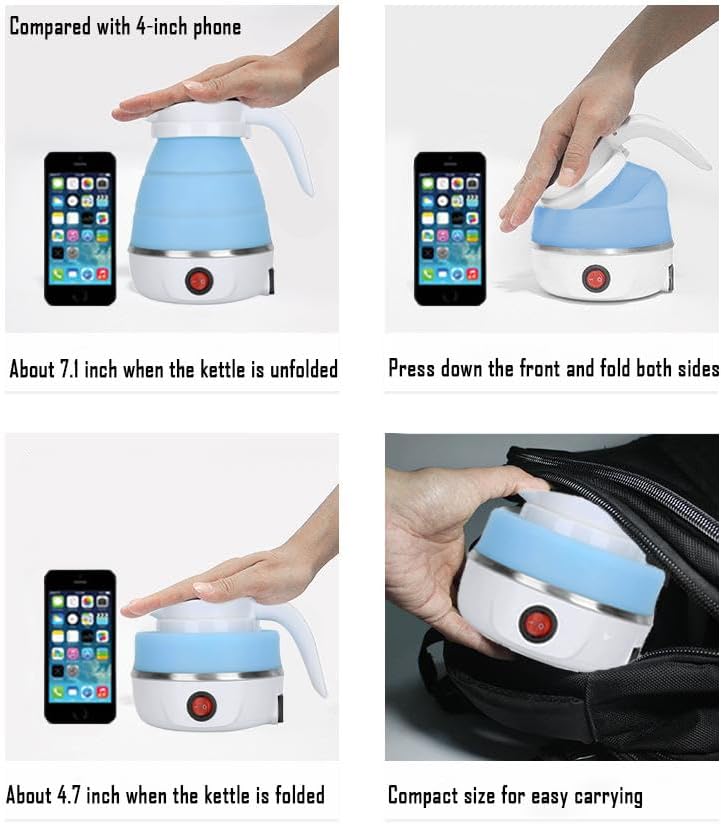 Portable Travel Kettle Compact 600ml Boiler for Home & Adventures