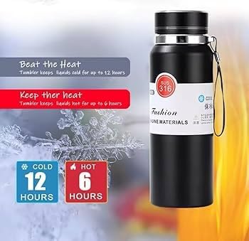 Hot or Cold for Hours 1000ml Insulated Stainless Steel Water Bottle for Outdoor Adventures