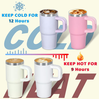 Kids Tumbler 14oz/420ML Thermal Cup with Handle – Perfect for School, Home & Travel