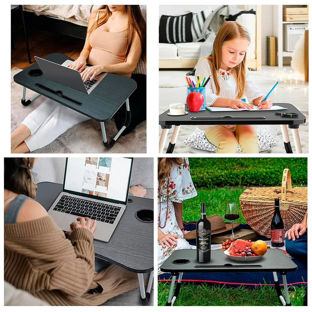 Foldable Computer Desk & Bed Tray - Space-Saving Study + Laptop Table