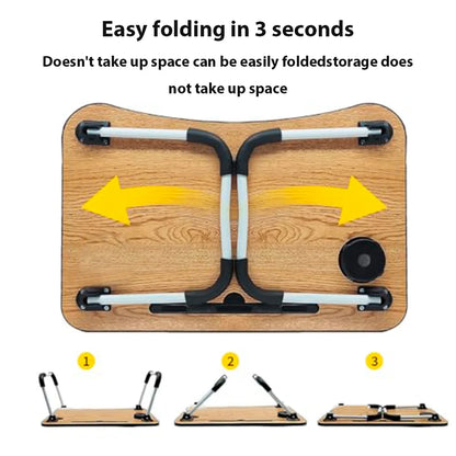 Foldable Computer Desk & Bed Tray - Space-Saving Study + Laptop Table