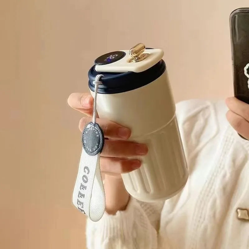 450 ML Premium 304 Stainless Steel Coffee Cup with Intelligent Temperature Display