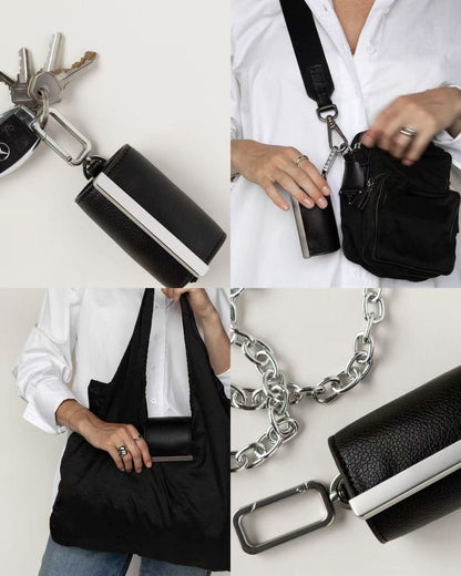 Foldable Keychain Tote Bag with Key Ring