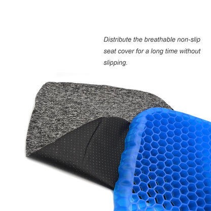 Double Layer Honeycomb Gel Seat Cushion, Breathable Chair Pad, Non-Slip Cover, Office, Home, Wheelchair, Cars