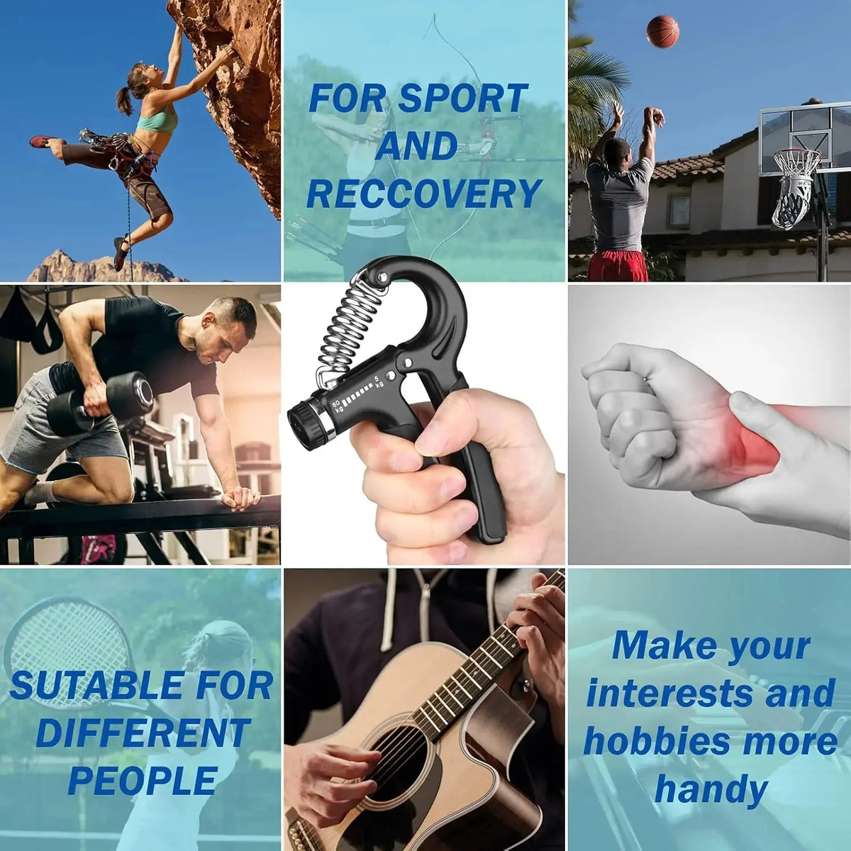 Adjustable Hand Gripper Exerciser with counter