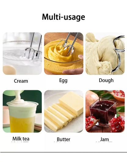 Electric Beater Hand Mixer with 7 Speed Controls and Safety Features