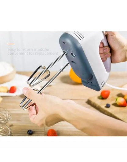 Electric Beater Hand Mixer with 7 Speed Controls and Safety Features