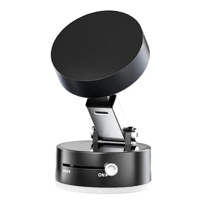 Vacuum Suction Magnetic Mobile Holder | Strong Dashboard Phone Mount | Adjustable Foldable Car & Home Phone Stand