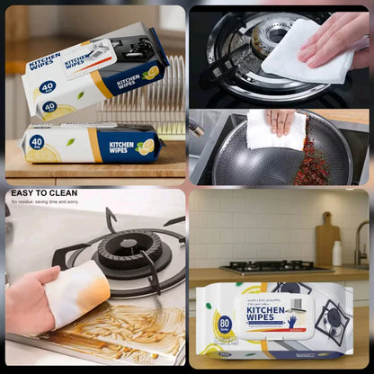 Disposable Kitchen Cleaning Wipes (PACK OF 80)